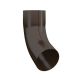 Lindab Steel Downpipe Bend with Socket 70 - 120mm Brown