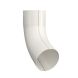 Lindab Steel Downpipe Bend with Socket 70 - 120mm Antique White