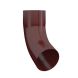 Lindab Steel Downpipe Bend with Socket 70 - 87mm Dark Red