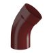 Lindab Steel Downpipe Bend with Socket 45 - 75mm Dark Red