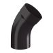 Lindab Steel Downpipe Bend with Socket 45 - 87mm Coffee Brown