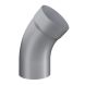 Lindab Steel Downpipe Bend with Socket 45 - 87mm Silver Metallic