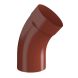 Lindab Steel Downpipe Bend with Socket 45 - 87mm Tile Red