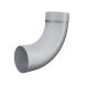 Lindab Steel Downpipe Bend with Socket 85 - 100mm Silver Metallic