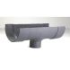 Cast Iron Deep Half Round Gutter Running Outlet - 125mm for 65mm Downpipe Primed