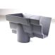 Cast Iron Moulded Ogee Gutter Left Hand Stopend Outlet - 125mm for 75mm Downpipe Primed
