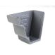 Cast Iron Moulded Ogee Gutter Left Hand Internal Stopend - 125mm Primed