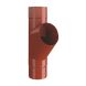 Lindab Steel Downpipe Branch 100mm - 100mm Tile Red