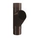 Lindab Steel Downpipe Branch 87mm - 87mm Coffee Brown