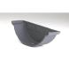 Cast Iron Beaded Half Round Gutter External Stopend - 115mm Primed