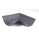 Cast Iron Beaded Half Round Gutter Right Hand Angle - 90 Degree x 125mm Primed
