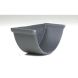 Cast Iron Beaded Half Round Gutter Internal Stopend - 125mm Primed