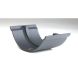 Cast Iron Beaded Half Round Gutter Union - 125mm Primed