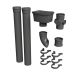 FloPlast 110mm Industrial/Xtraflo Downpipe Kit - Hopper w Access Pipe - Grey
