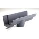 Cast Iron Notts Ogee Gutter Running Outlet - 115mm for 75mm Downpipe Primed