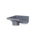 Cast Iron Ogee Gutter Left Hand Stopend Outlet - 115mm for 65mm Downpipe Primed