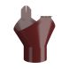 Lindab Steel Gutter Outlet 75mm - 150mm Dark Red