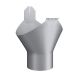 Lindab Steel Gutter Outlet 75mm - 150mm Silver Metallic