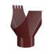 Lindab Steel Gutter Outlet 100mm - 190mm Dark Red