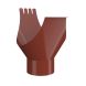 Lindab Steel Gutter Outlet 120mm - 190mm Tile Red