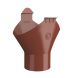 Lindab Steel Gutter Outlet 75mm - 100mm Tile Red