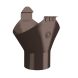 Lindab Steel Gutter Outlet 87mm - 100mm Coffee Brown