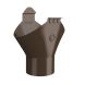 Lindab Steel Gutter Outlet 100mm - 150mm Brown