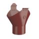 Lindab Steel Gutter Outlet 120mm - 150mm Dark Red