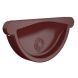 Lindab Steel Gutter Self-Locking Stop End - 100mm Dark Red