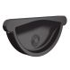 Lindab Steel Gutter Self-Locking Stop End - 125mm Coffee Brown