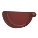 Lindab Steel Gutter Right Hand Stop End - 190mm Dark Red