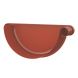 Lindab Steel Gutter Right Hand Stop End - 190mm Tile Red