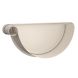 Lindab Steel Gutter Left Hand Stop End - 190mm Antique White