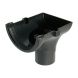 FloPlast Cast Iron Effect Half Round Gutter Stopend Outlet - 112mm