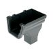FloPlast Cast Iron Effect Ogee Gutter Stopend Outlet Right Hand - 110mm x 80mm