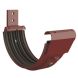 Lindab Steel Gutter Radius Fascia Bracket - 125mm Dark Red