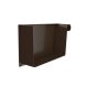 Lindab Rectangular Steel Gutter Right Hand Stop End - 140mm Brown