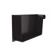 Lindab Rectangular Steel Gutter Right Hand Stop End - 140mm Coffee Brown