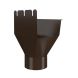Lindab Rectangular Steel Gutter Outlet 100mm - 140mm Brown