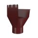 Lindab Rectangular Steel Gutter Outlet 100mm - 140mm Dark Red