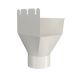Lindab Rectangular Steel Gutter Outlet 100mm - 140mm Antique White