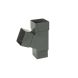 FloPlast Square Downpipe Branch - 112 Degree x 65mm Anthracite Grey