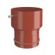 Lindab Steel Hose Connector - 87mm Tile Red