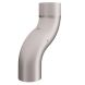 Lindab Steel One-Piece 50mm Downpipe Offset - 100mm Silver Metallic