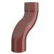 Lindab Steel One-Piece Downpipe Offset - 75mm Dark Red