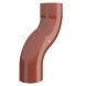 Lindab Steel One-Piece Downpipe Offset - 75mm Tile Red