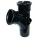 FloPlast Ring Seal Soil Branch Single Socket - 112.5 Degree x 110mm Black