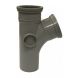 FloPlast Ring Seal Soil Branch Single Socket - 112.5 Degree x 110mm Grey