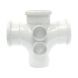 FloPlast Ring Seal Soil Double Branch - 92.5 Degree x 110mm White