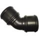 FloPlast Ring Seal Soil Bend Double Socket - 135 Degree x 110mm Cast Iron Effect